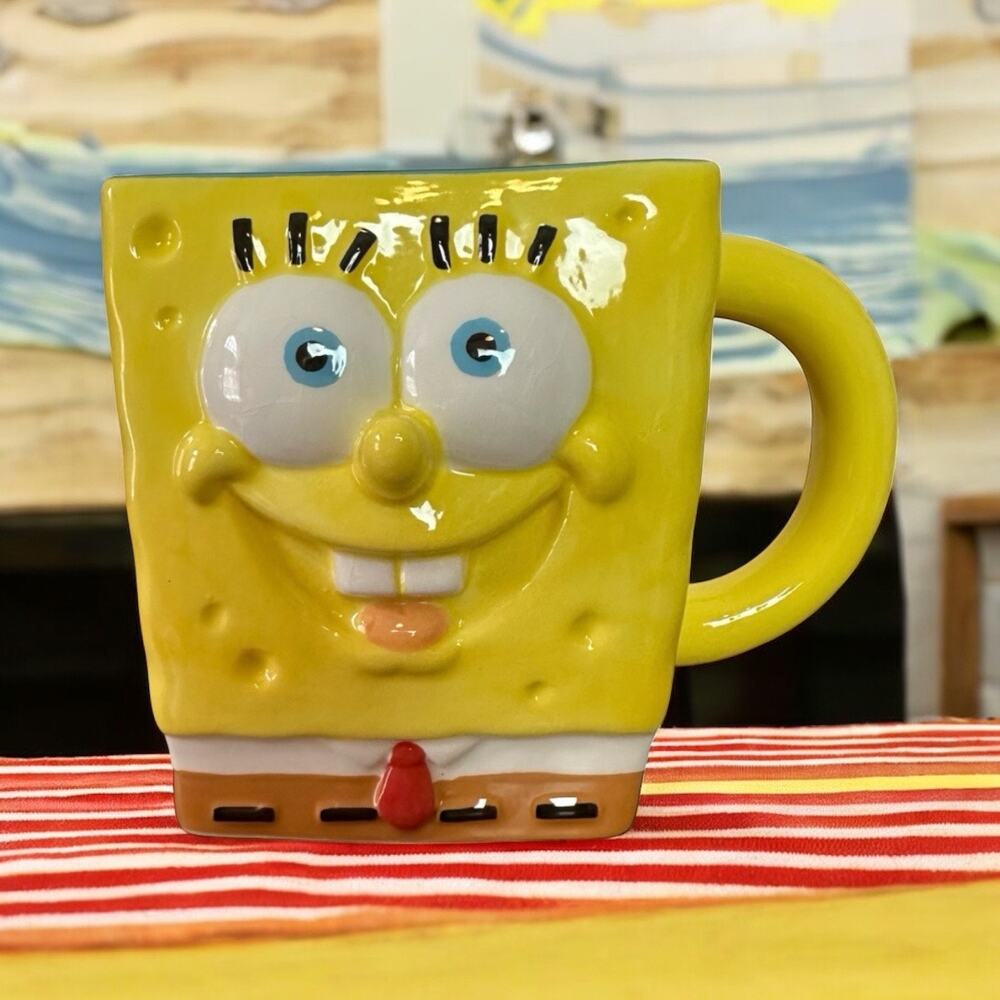 3/$20 Spongebob Squarepants 20 Oz Ceramic Large Character Coffee Mug Nickelodeon
